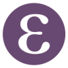 logo de exodus privacy. Une lettre greque epsilon blanche dans un cercle violet